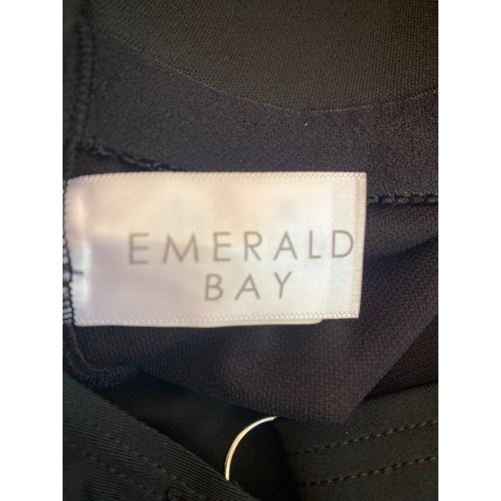 Emerald Bay Black White Ruched One Piece SwimSuit Size 22 - Picture 3 of 6